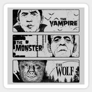 The Vampire The Monster and The Wolf II Sticker